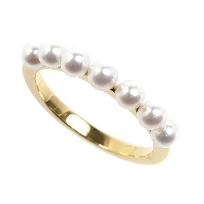 MIKIMOTO ミキモト K18YG イエローゴールド リング・指輪 PR-1426K パール約3.5mm 13号 3.0g レディース 中古