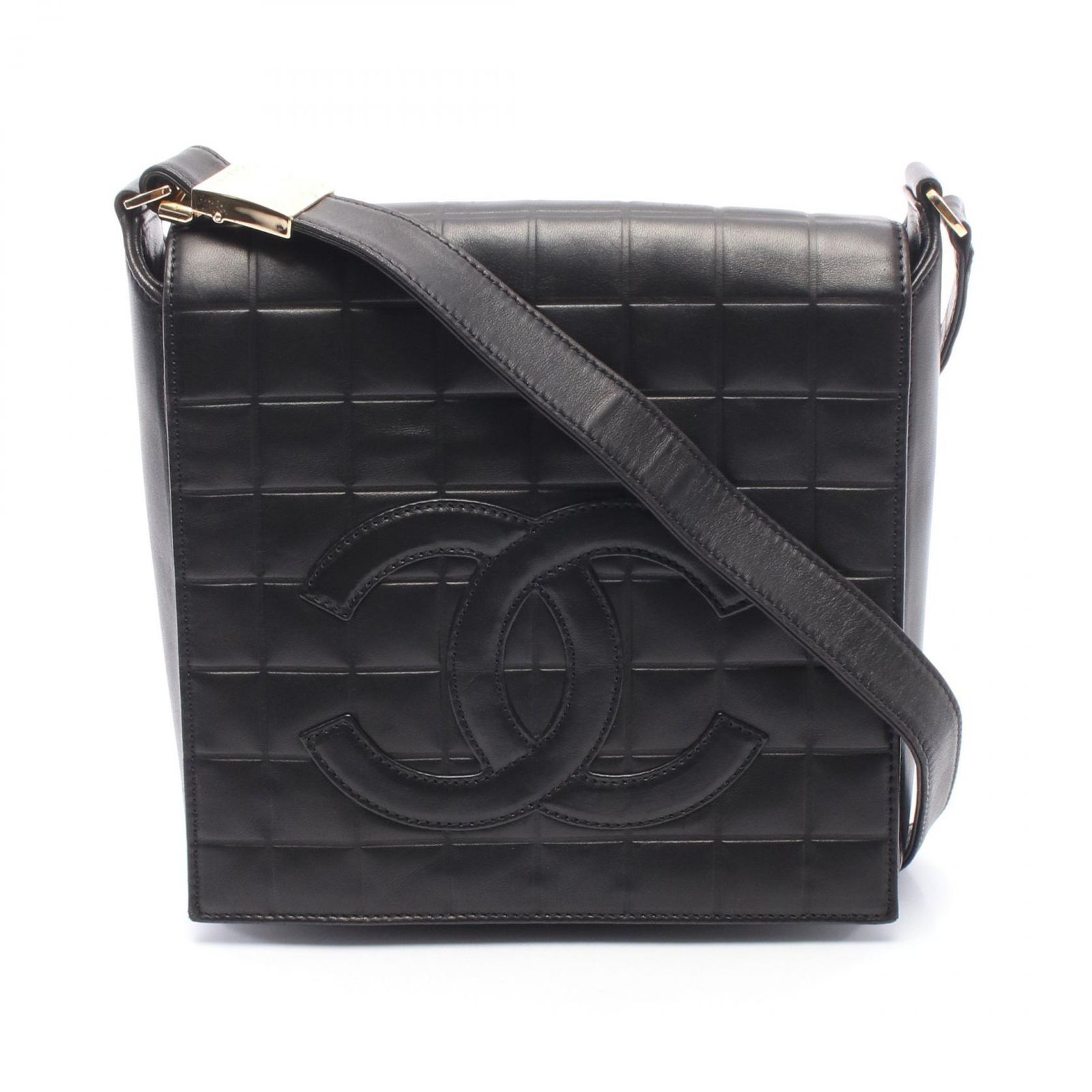 シャネル CHANEL ショルダーバッグ チョコバー ココマーク ブラック