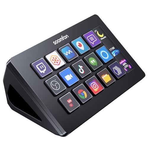 Stream Controller - SOOMFON Stream Studio Control Deck 15キー配列 ストリームデック ライブコンテンツ作成用のコントローラー 配信者向けデバイス OBS/Twitch?/YouTube連 b14e98a4
