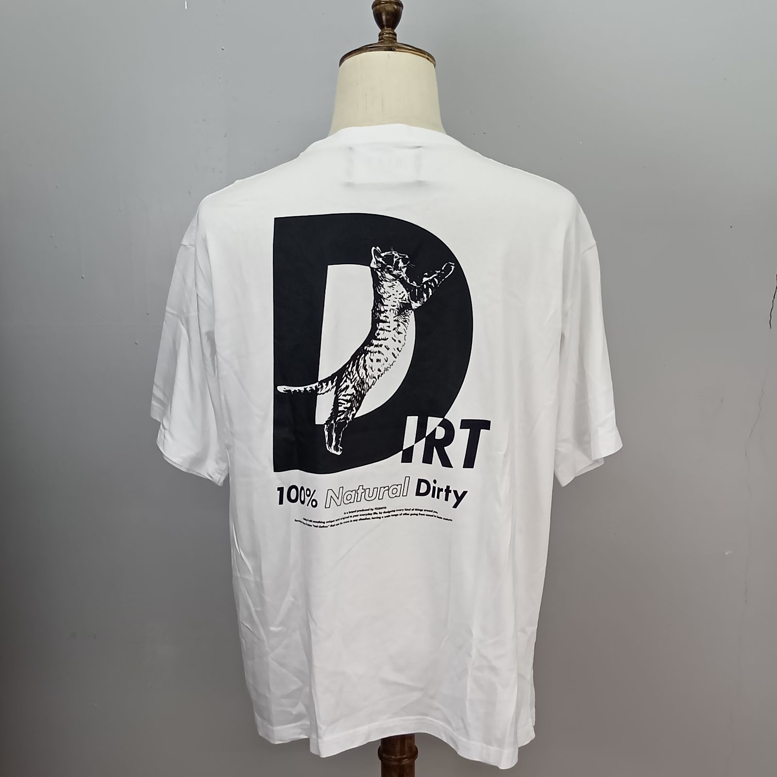 DIRT 100% Natural Dirty Tシャツ コットン100% ビッグプリント DIR EN