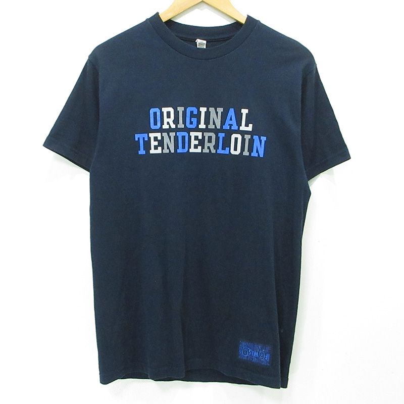 【三重本店】 中古 TENDERLOIN | テンダーロイン × ALSTYLE アルスタイルボディ ロゴプリント半袖Tシャツ ネイビー サイズ：M 【104】