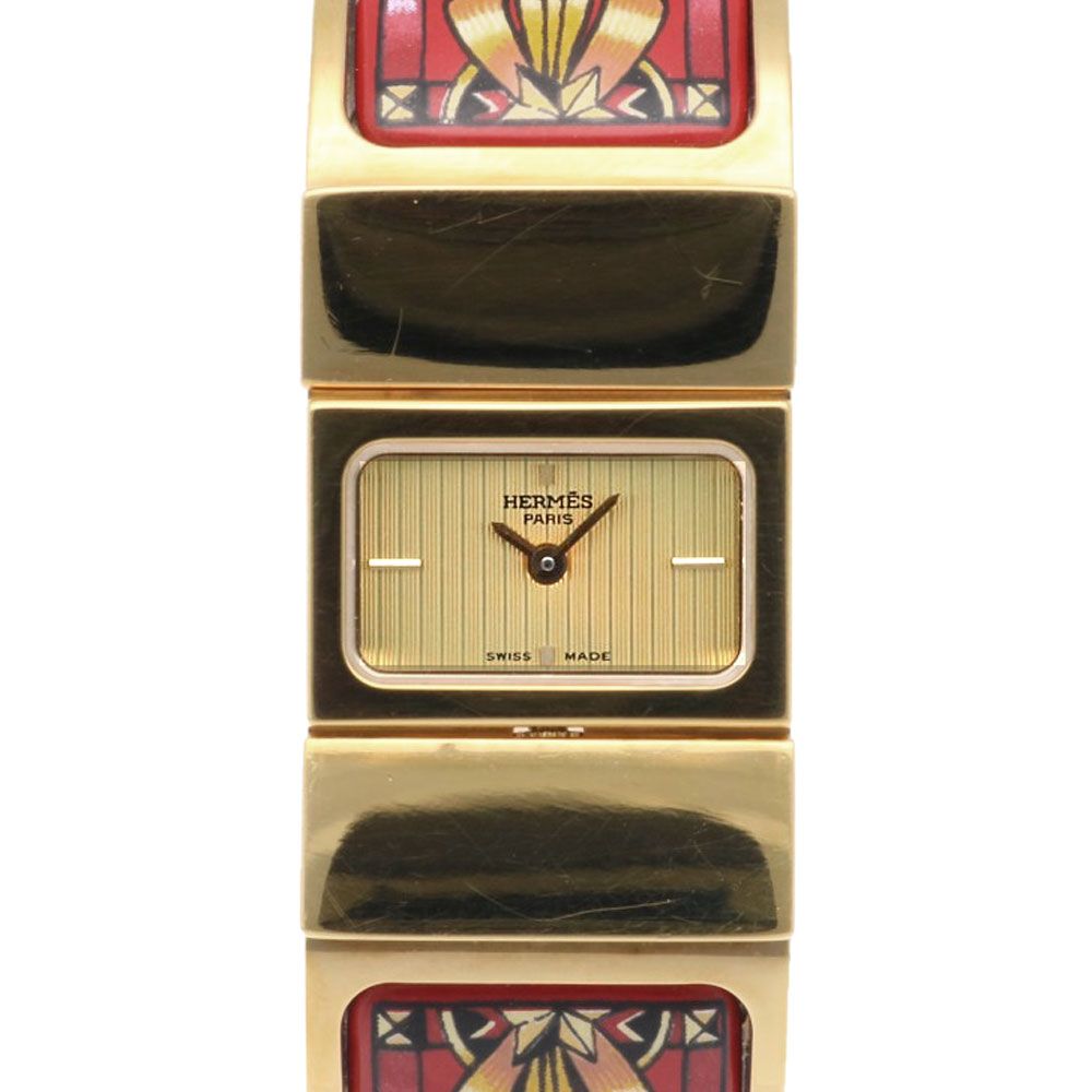 エルメス ロケ 腕時計 時計 GP L01.201 クオーツ レディース 1年保証 HERMES 中古 エルメス