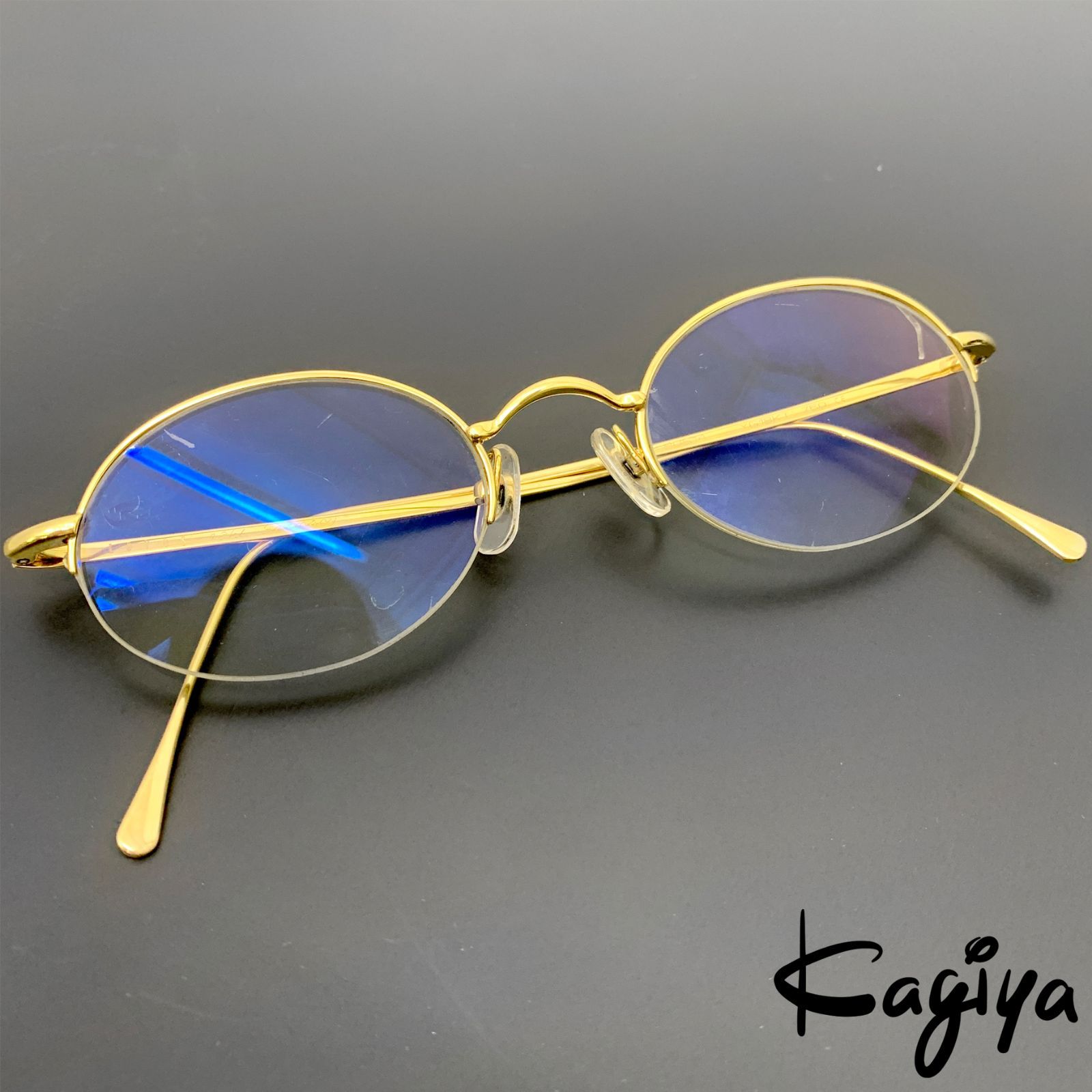 LOTOS ロトス YG18KT レディース メガネ レンズ入り 24.2g イエローゴールド 金縁 眼鏡 めがね ドイツ K18 750