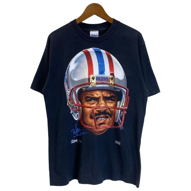 【中古】 Salem Sportswear Tシャツ 90s vintage 90年代 OLD (c)SALEM SCREEN PRINTERS.NH 半袖 トップス クルーネック ヒューストンオイラーズ プリント USA製 古着 /7309