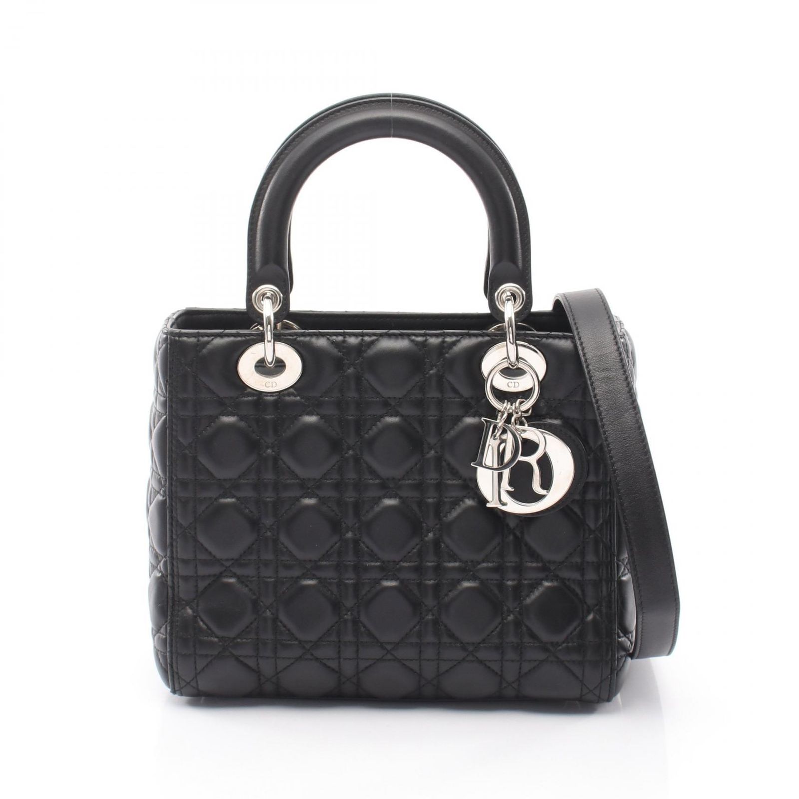 Dior ディオール LADY DIOR レディディオール ミディアム 2WAY ハンドバッグ