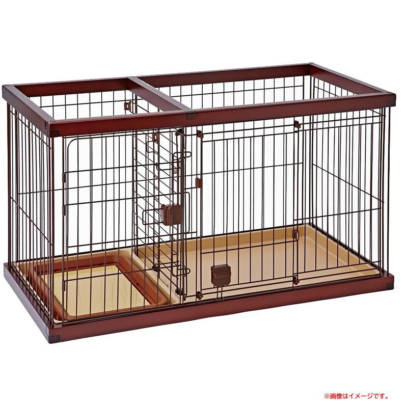 E5281◆未開封・未使用 ペティオ (Petio) トイレのしつけが出来る ドッグルームサークル ブラウン スモール ペットサークル ペットケージ ペットフェンス 犬小屋 ドッグハウス 犬 ペット用品 W24756