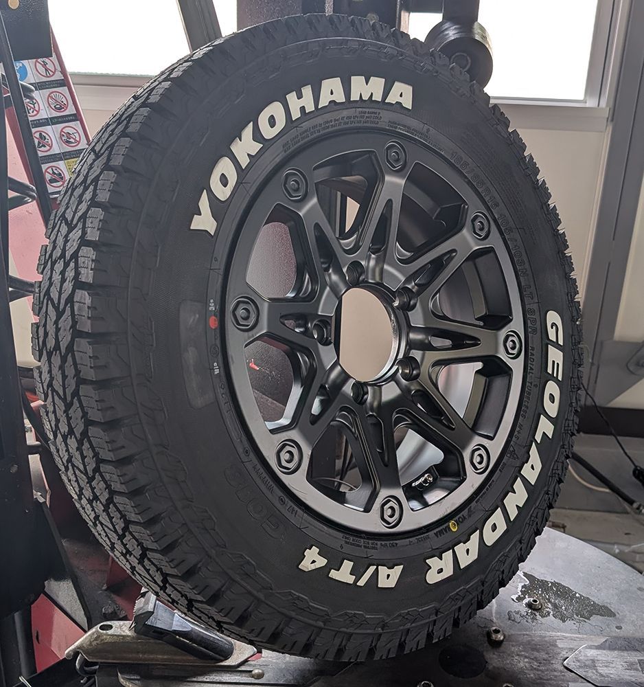 ジムニー JB64 JB23 16インチ BDX08 ヨコハマ ジオランダー AT4 G018 185/85R16 ホワイトレター 4本セット 16インチ