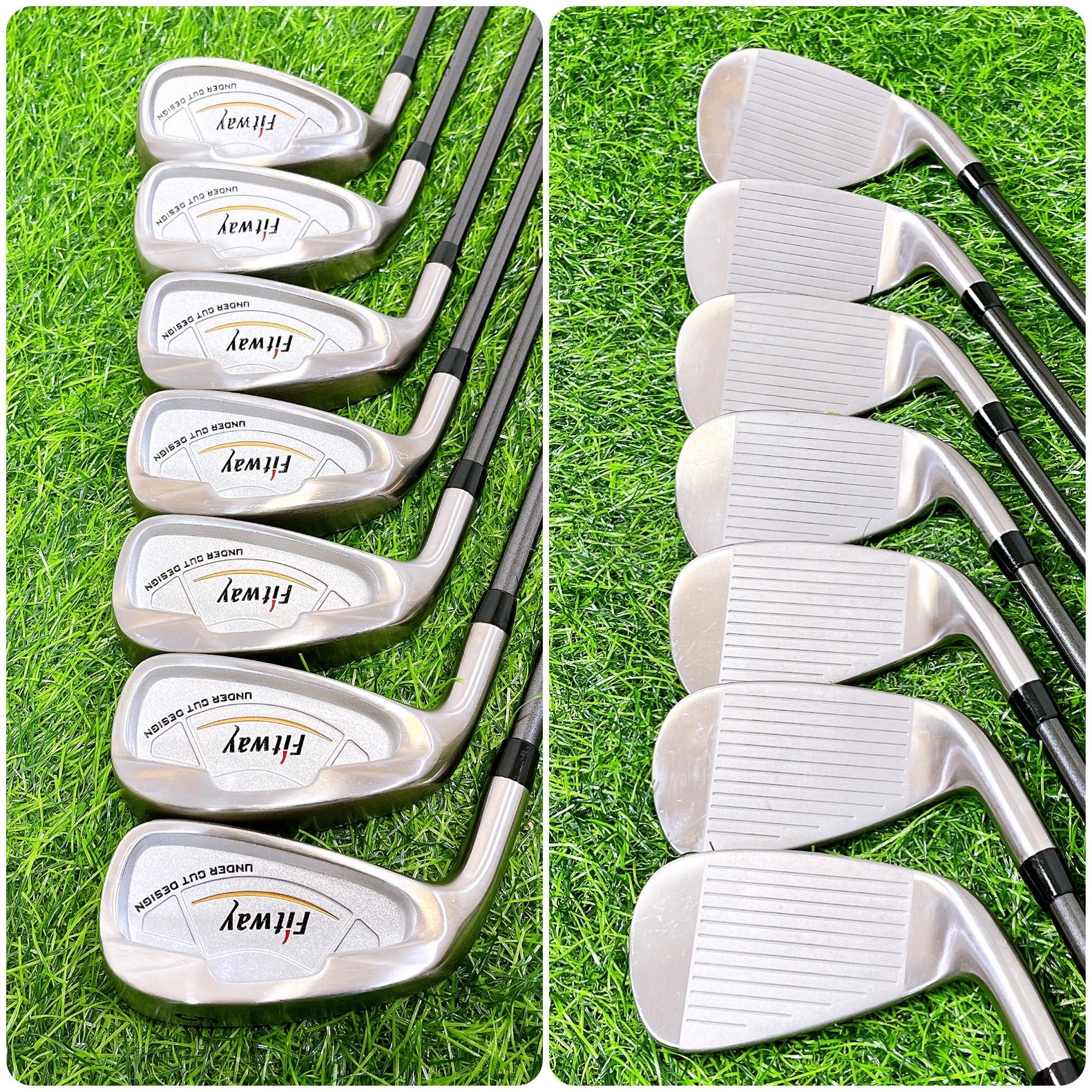 美品 左利き用 fitway フィットウェイ メンズレフティゴルフクラブ