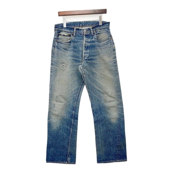 LEVI'S リーバイス 501XX 50s 50年代 ダブルエックス ジーンズ デニム パンツ BIGE 両面タブ 均等V オフセットループ ギャラ入り紙パッチ ヴィンテージ 古着 アメカジ メンズ インディゴ ズボン DM19051■
