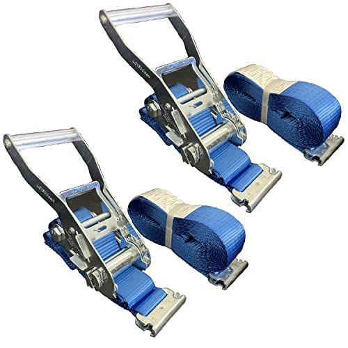 HELIX ラッシングベルト レールタイプ 2本セット ラチェット式 ベルト幅 50mm 固定側 1m 巻側 3m 最大使用荷重1000kg レール用 1T 荷締め 固定 日本語説明書付きts f0217a7b