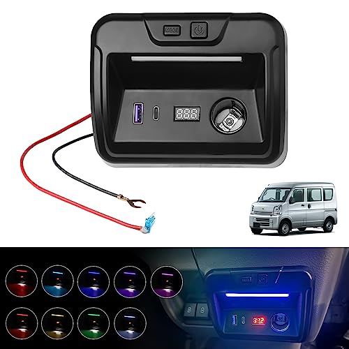 Mixsuper スズキ エブリイ da17V 電源増設ユニット エブリイワゴン DA17W 電源ユニット 急速充電 分配器 シガーソケット QC3.0 USBポート Type-C PD クリッパー NV100 タウンボックス ミニキャブバン 72820da8