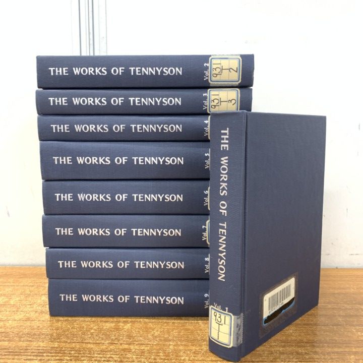 ▲01)【1点限り!】【除籍本】THE WORKS OF TENNYSON/全9巻揃いセット/アルフレッド・テニスン/作品集/海外文学研究/詩歌/B
