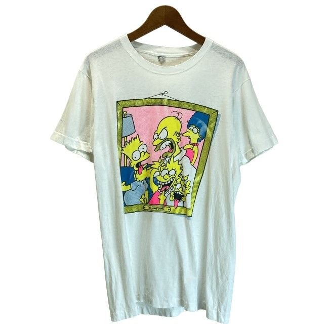 【中古】　Tシャツ　80s-90s vintage　80年代-90年代　OLD　半袖　トップス　クルーネック　キャラクター　シンプソンズ　プリント　古着　/7309