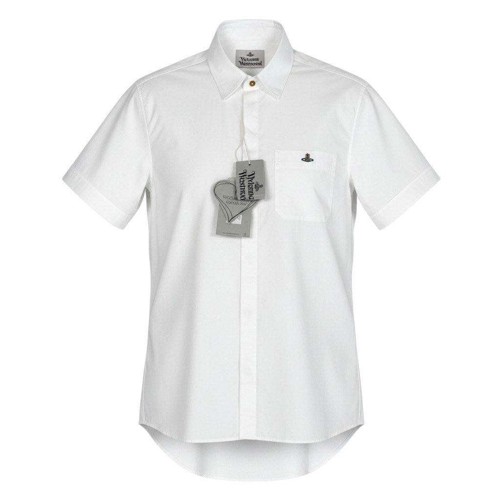 Ie28 【未使用タグ付】 Vivienne Westwood ヴィヴィアンウエストウッド 26ss 現行 CLASSIC 半袖シャツ 24010004 W009Q サイズ54 ホワイト コットン100％ メンズ 紳士服u02t Ie28 【未使用タグ付】 Vivienne Westwood ヴィヴィアンウエストウッド