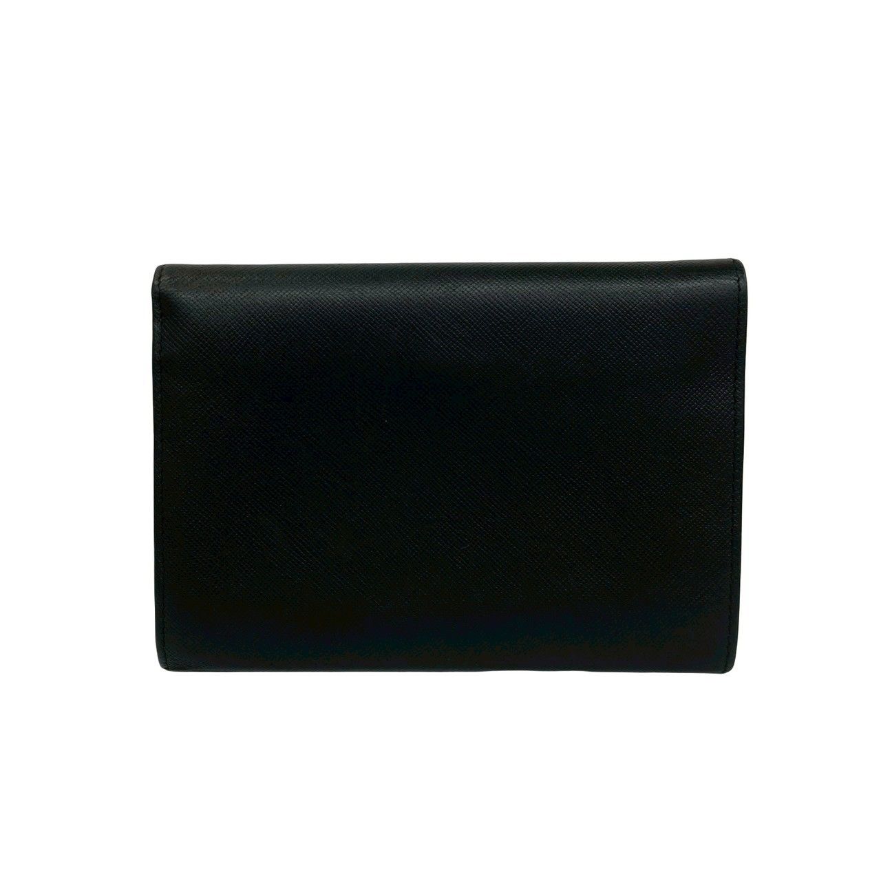 極 美品 PRADA プラダ 三角ロゴ プレート 金具 サフィアーノレザー
