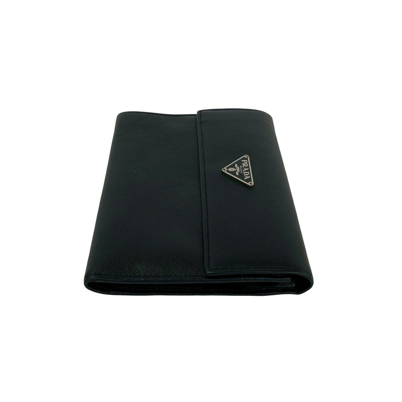 極 美品 PRADA プラダ 三角ロゴ プレート 金具 サフィアーノレザー