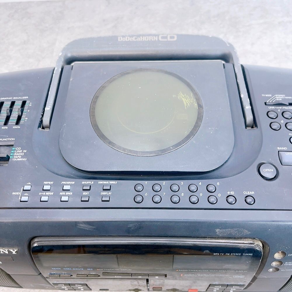 H-1408 SONY CFD-700 ブラック ジャンク 動作未確認 DoDeCaHORN CD