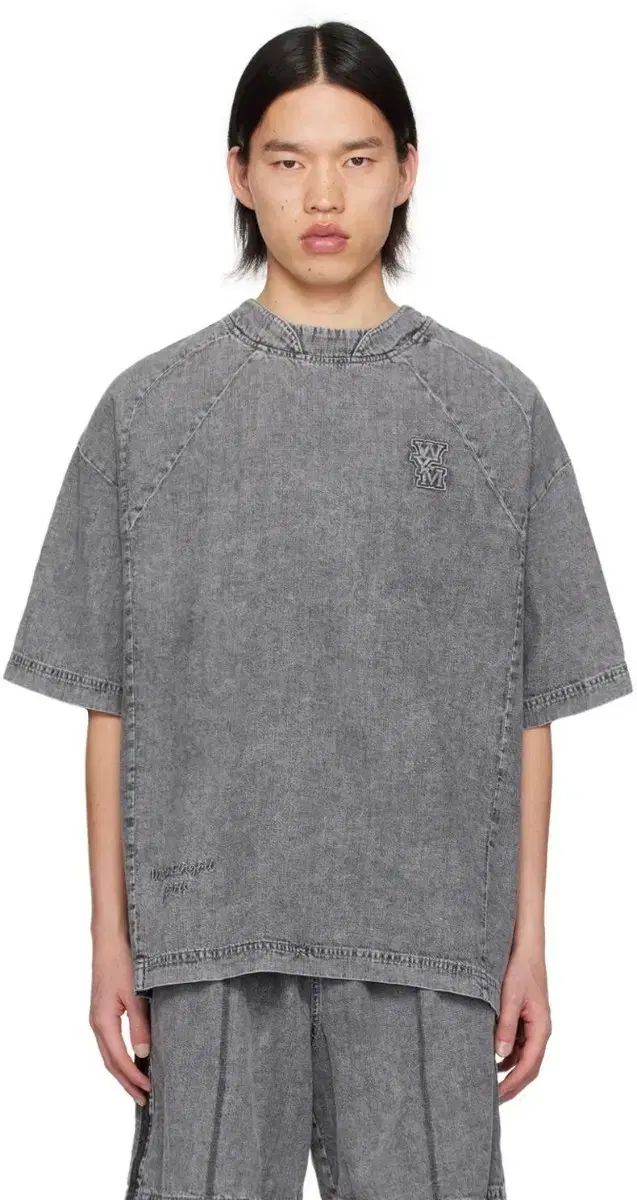 48 WOOYOUNGMI ウーヨンミ ブラックデニム 半袖Tシャツ