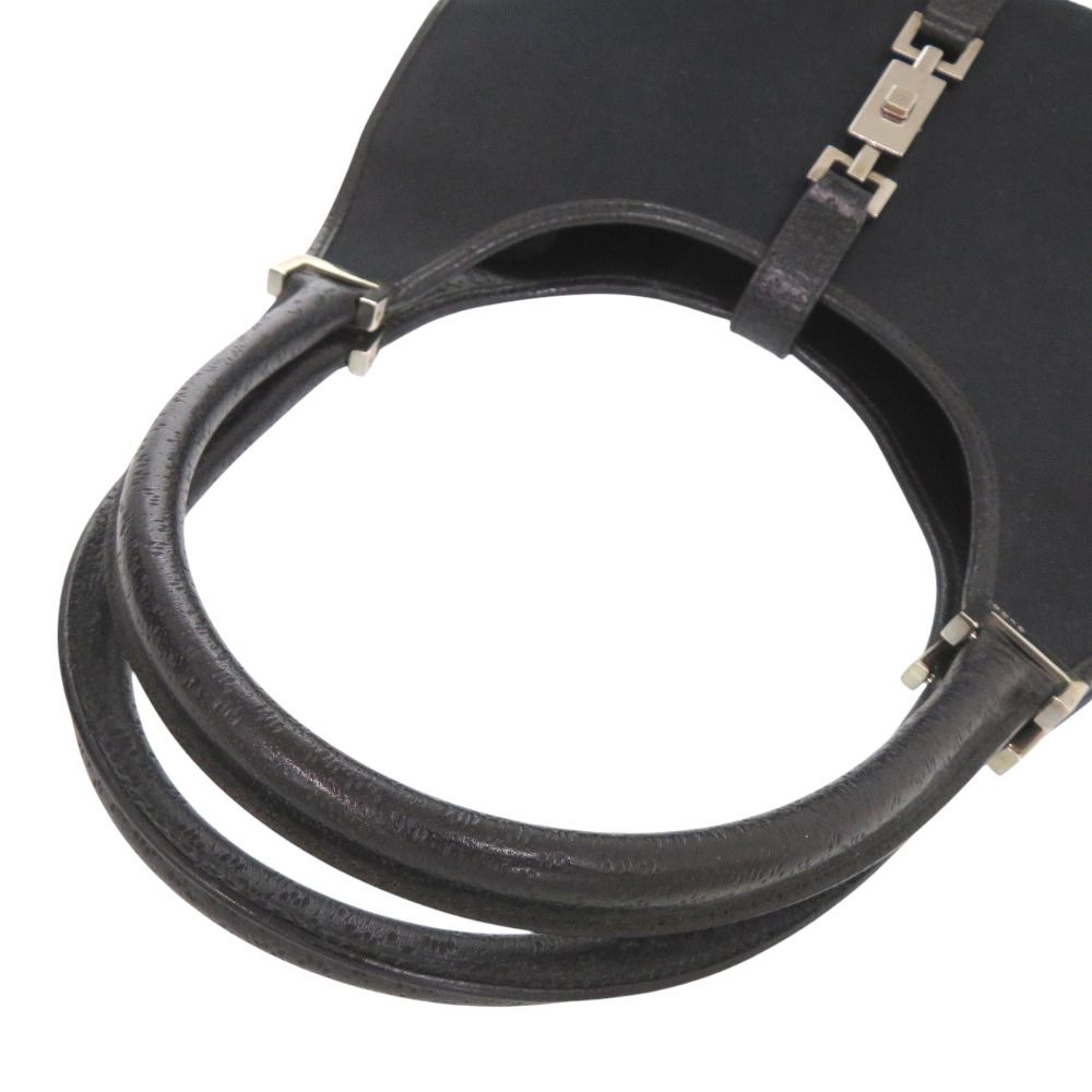 美品 グッチ ジャッキー コットンキャンバス レザー ブラック ショルダーバッグ 黒 0603 GUCCI 美品 グッチ ジャッキー コットンキャンバス レザー ブラック ショルダーバッグ 黒 0603 GUCCI
