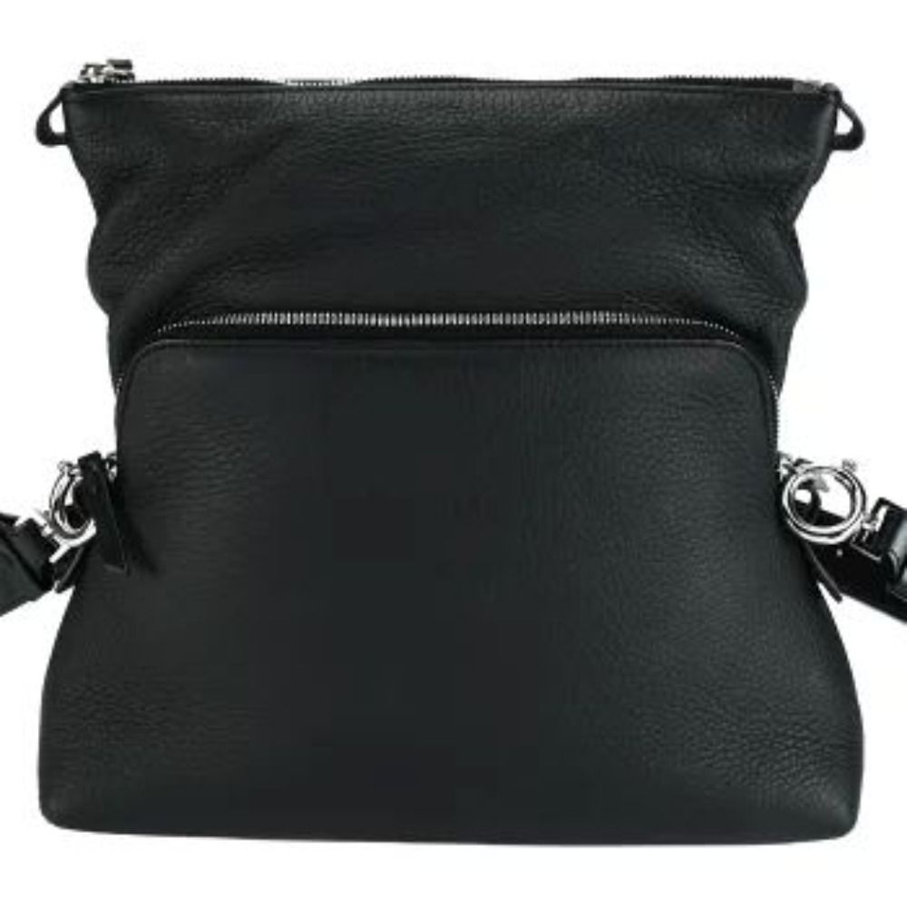 美品 メゾン マルジェラ ソフト 5AC SB1WG0003 レザー ブラック ショルダーバッグ 黒 0601 Maison Margiela