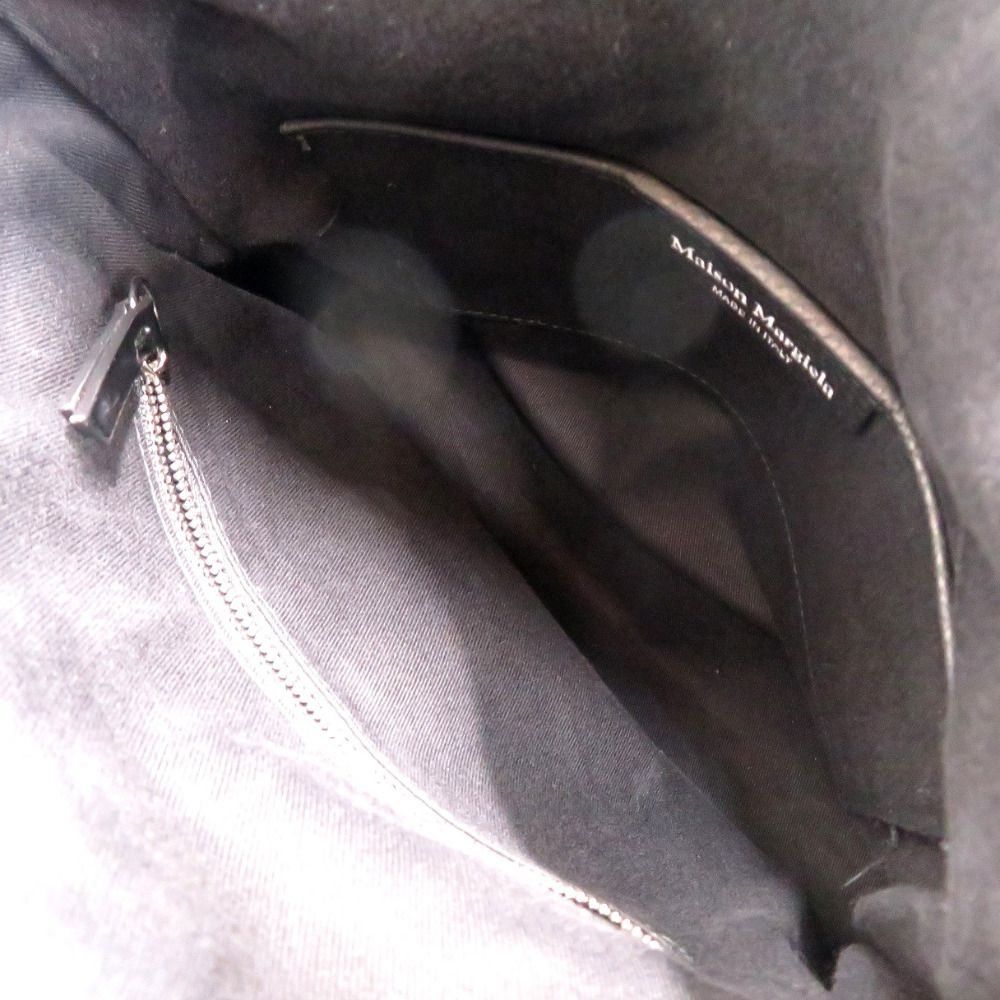 美品 メゾン マルジェラ ソフト 5AC SB1WG0003 レザー ブラック ショルダーバッグ 黒 0601 Maison Margiela