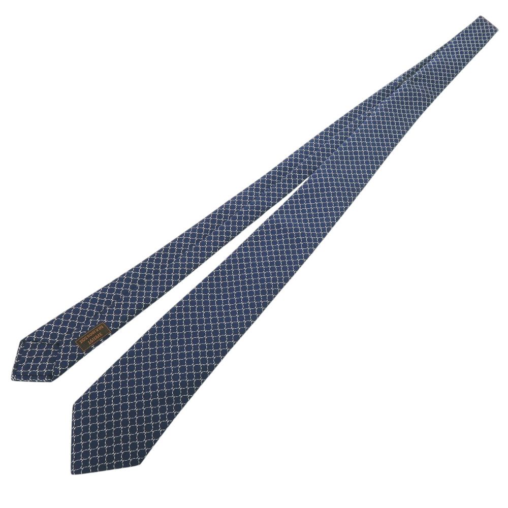 未使用品 エルメス Hロゴ Hシュヴァル パンク 339319T シルク マリン