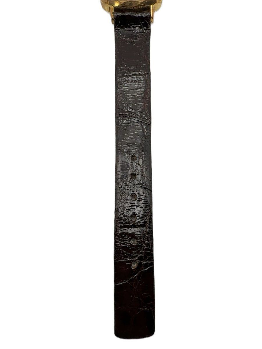 【M】RADO ラドー QUARTZ Custom スクエアフェイス ゴールド文字盤 レザー クォーツ 腕時計/mo-A-214-5924-4.85/ヴィンテージ/正規品/本物/上品/落ち着いた/魅力