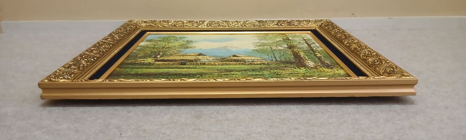 山村の風景 油彩画 - メルカリ