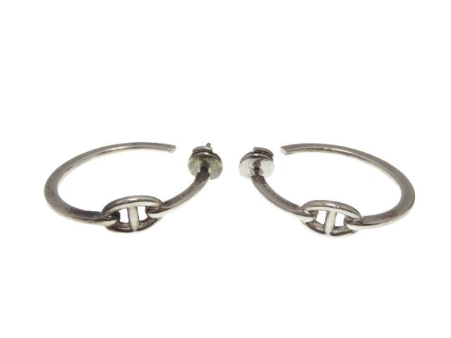 HERMES エルメス ジュエリー シェーヌダンクルフープピアス/SV/7.9g 貴金属・宝石 ピアス 銀/シルバー925 SV925/銀925 シルバー シルバー レディース【中古】【431】