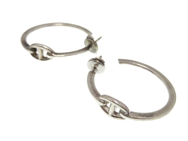 HERMES エルメス ジュエリー シェーヌダンクルフープピアス/SV/7.9g 貴金属･宝石 ピアス 銀/シルバー925 SV925/銀925 シルバー シルバー レディース【中古】【431】