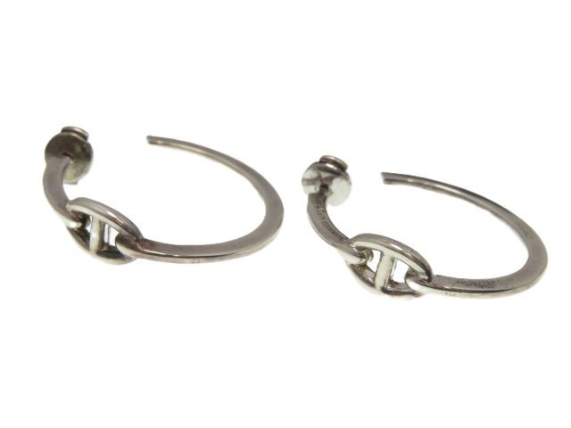 HERMES エルメス ジュエリー シェーヌダンクルフープピアス/SV/7.9g 貴金属･宝石 ピアス 銀/シルバー925 SV925/銀925 シルバー シルバー レディース【中古】【431】
