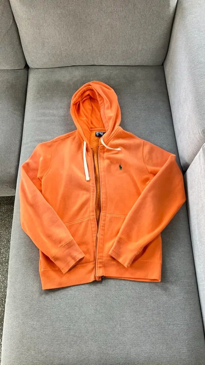 90s ポロラルフローレン フード ジップアップ サンフェイド コン 麻 ジッパー