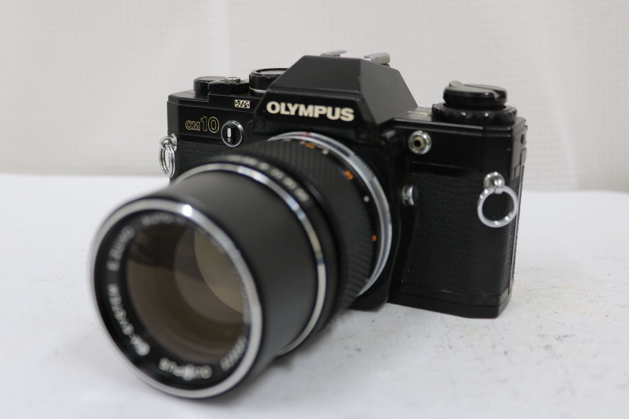 【返品保証】 オリンパス Olympus OM10 ブラック E.ZUIKO AUTO-T 135mm F3.5 ボディレンズセット e13097