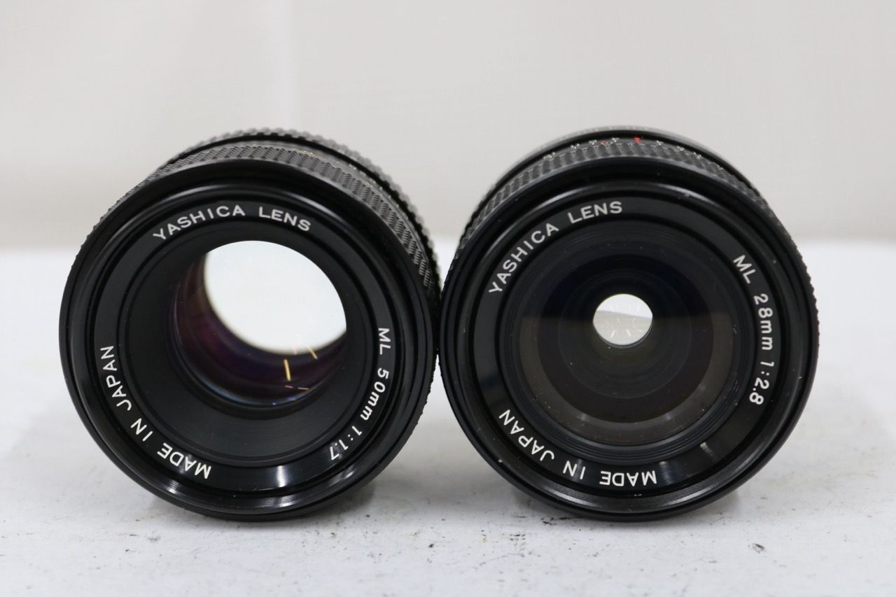 【返品保証】 【2点まとめ売り】ヤシカ Yashica ML 50mm F1.7 ML 28mm F2.8 レンズ e13112