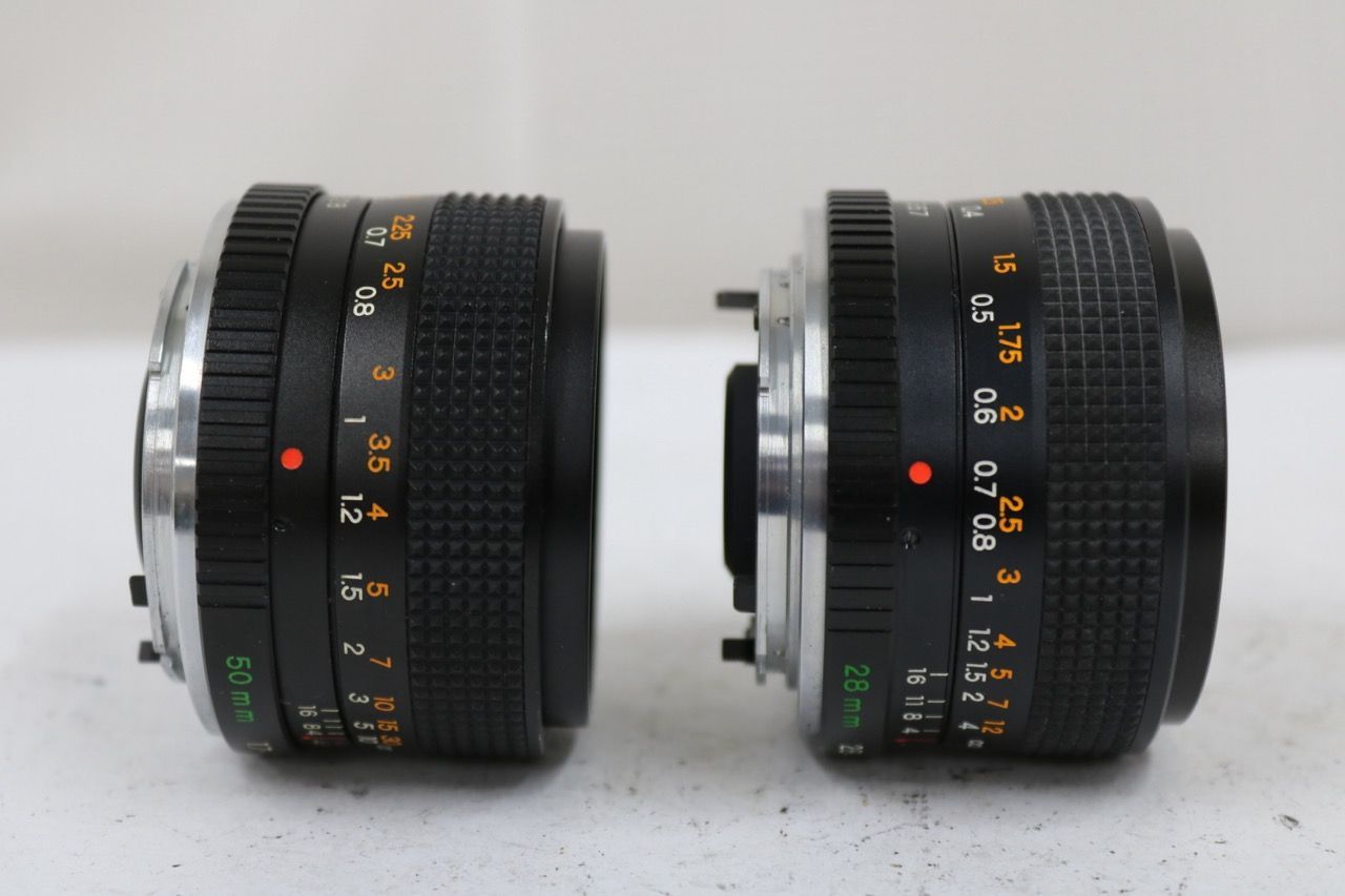 【返品保証】 【2点まとめ売り】ヤシカ Yashica ML 50mm F1.7 ML 28mm F2.8 レンズ e13112