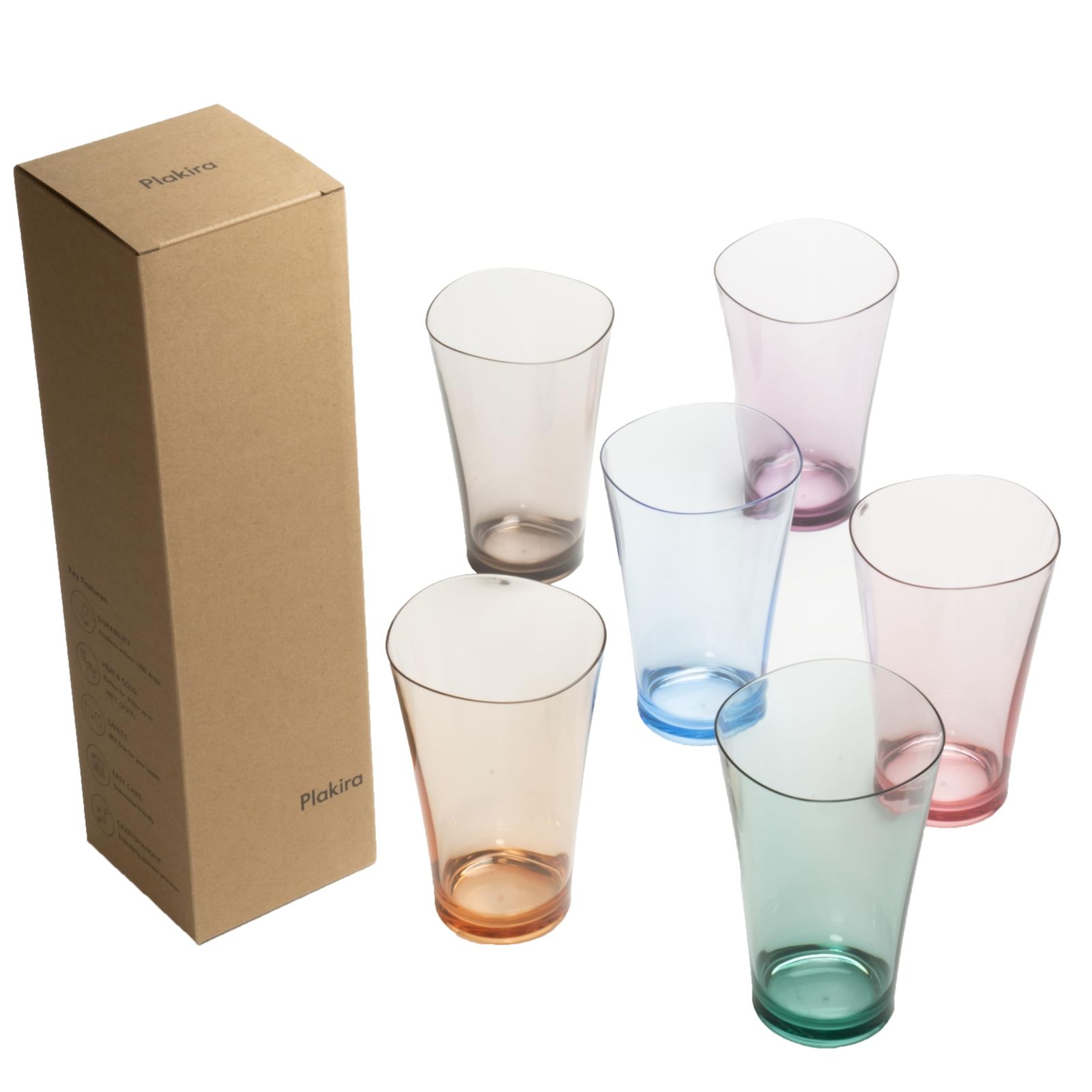 プラキラ 割れない グラス ゆらぎ 6個セット 470ml 電子レンジ 食洗機 対応 日本製 アウトドア 子ども ホームパーティ かわいい おしゃれ 6色セット ビール ハイボール コーヒー ジュース プラスチック 耐熱温度 100度 ゆらぎ 083c0f06