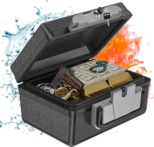 WASJOYE 手提げ金庫 耐水耐火金庫 ETL規格 鍵付き A4用紙対応 地震火災対策 ポータブル保管庫 コンパクト持ち運び便利 会計 オフィス用 家庭用手提げセキュリティーボックス 日本語取扱説明書付き 11.0L 外寸W39×D32.4 4a2890ad WASJOYE 手提げ金庫 耐水耐火金庫 ETL規格 鍵付き A4用紙対応 地震火災対策 ポータブル保管庫 コンパクト持ち運び便利 会計 オフィス用 家庭用手提げセキュリティーボックス 日本語取扱説明書付き 11.0L 外寸W39×D32.4 4a2890ad
