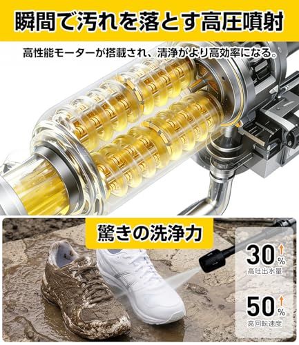 高圧洗浄機 コードレス 小型 軽量 9Mpa 強力噴射 5-in-1多機能ノズル 自吸式 水道接続不要 高性能バッテリー 充電式 ハンディ 洗車機 家庭用 洗車用品 庭/ベランダ/年末大掃除 超軽量 低騒音 女性や高齢者 初心者向け コンパク 3265fb27