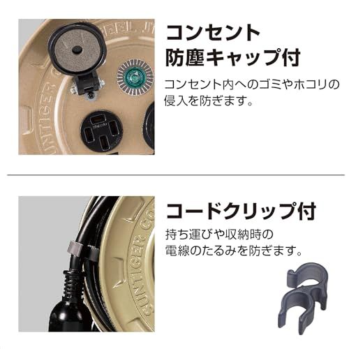 ハタヤ (HATAYA) 三相200V型コードリール 屋内用 200V型 コード10m 太さ2.0? コンパクトタイプ 接地付 コンセント2個 コンセント防塵キャップ付き 家庭用 工場用 建設現場 JTIII-102M/ ba1cd768 ハタヤ (HATAYA) 三相200V型コードリール 屋内用 200V型 コード10m 太さ2.0? コンパクトタイプ 接地付 コンセント2個 コンセント防塵キャップ付き 家庭用 工場用 建設現場 JTIII-102M/ ba1cd768