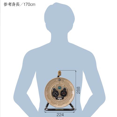 ハタヤ (HATAYA) 三相200V型コードリール 屋内用 200V型 コード10m 太さ2.0? コンパクトタイプ 接地付 コンセント2個 コンセント防塵キャップ付き 家庭用 工場用 建設現場 JTIII-102M/ ba1cd768 ハタヤ (HATAYA) 三相200V型コードリール 屋内用 200V型 コード10m 太さ2.0? コンパクトタイプ 接地付 コンセント2個 コンセント防塵キャップ付き 家庭用 工場用 建設現場 JTIII-102M/ ba1cd768