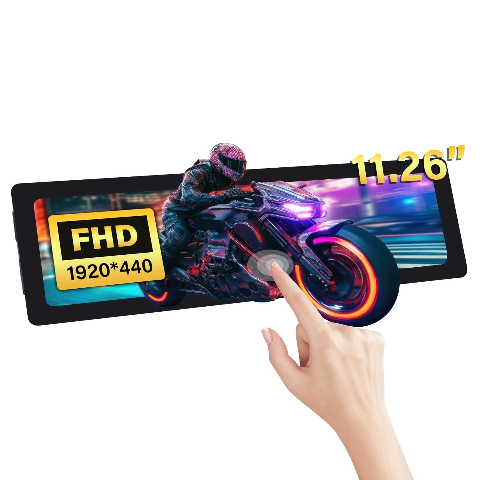 GeeekPi 11.26インチ 静電容量式タッチスクリーンLCD 1920x440 HDMI IPS/ 8c7dc5d9