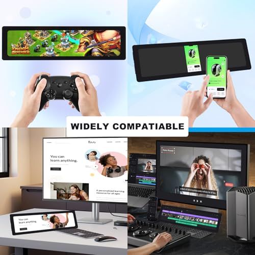 GeeekPi 11.26インチ 静電容量式タッチスクリーンLCD 1920x440 HDMI IPS/ 8c7dc5d9
