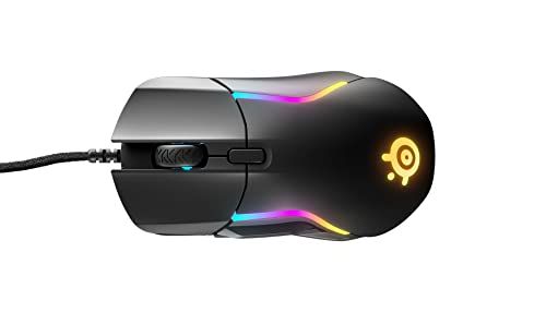 SteelSeries ゲーミングマウス 有線 超軽量 IP54規格 防水 防塵 SuperMeshケーブル 10ゾーンRGBイルミネーション Rival 5 62551/ af5224e3
