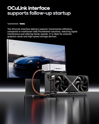 AOOSTAR EG01 外付けGPU ドッキングステーション, OCuLink インターフェース搭載 - PCIe 4.0 x4 64Gbps 高速伝送，オープンフレーム設計 (EG01、 OCULink)/ 681879e5
