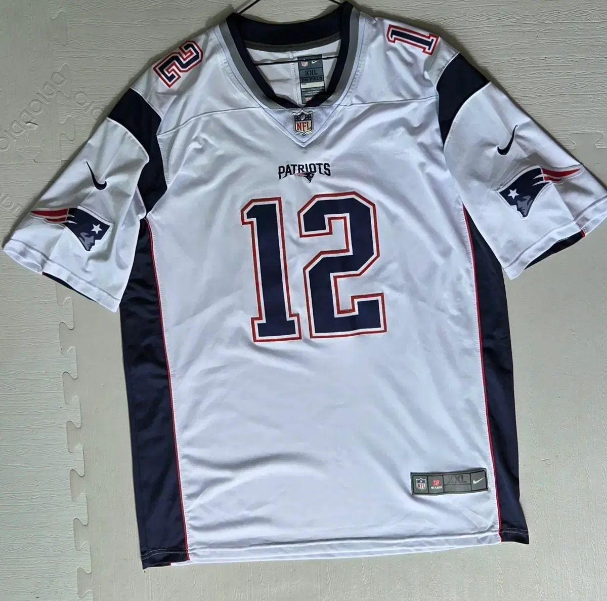 (XXL) NIKE NFL オンフィールド ニューイングランド・ペイトリオッツ トム・ブレイディ #12