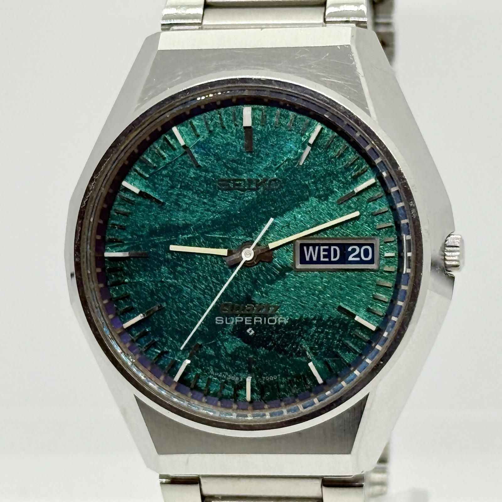 SEIKO セイコー スーペリア デイデイト 3883-7000 ブルー QZ メンズ 腕時計 稼働品