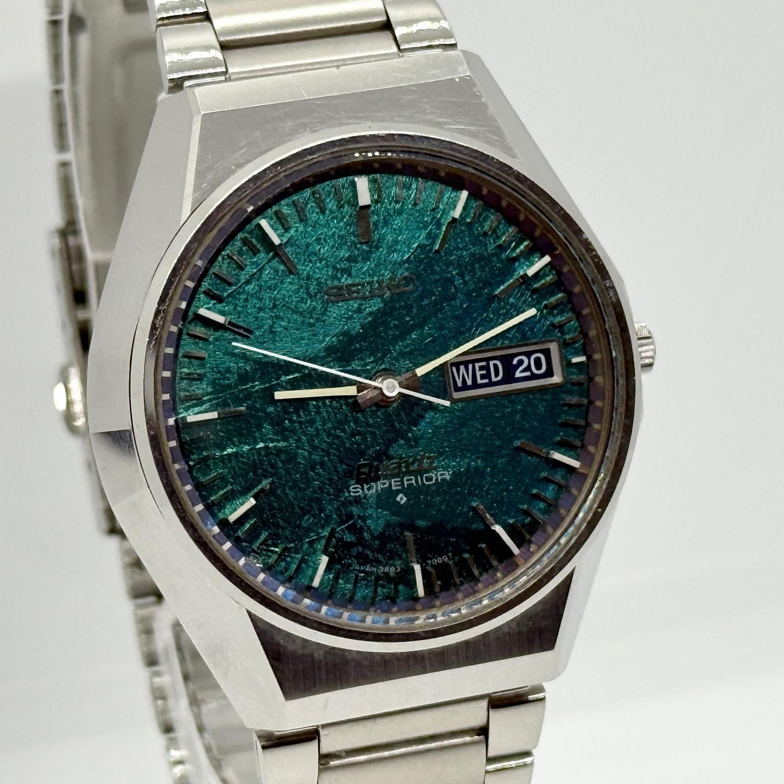 SEIKO セイコー スーペリア デイデイト 3883-7000 ブルー QZ メンズ 腕時計 稼働品 SEIKO セイコー スーペリア デイデイト 3883-7000 ブルー QZ メンズ 腕時計 稼働品