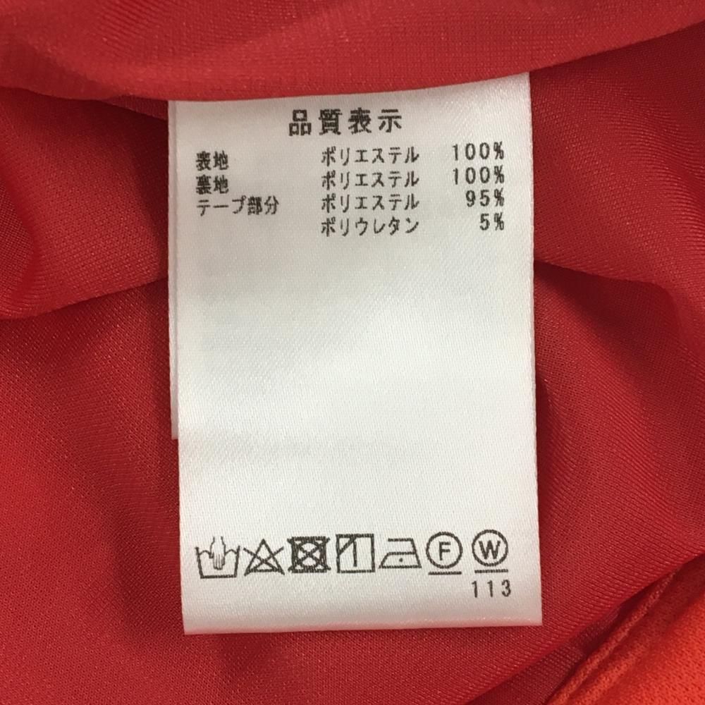 【新品】アルチビオ スカート レッドオレンジ系×白 ボックスプリーツ 裏地付 レディース 38(M) ゴルフウェア archivio