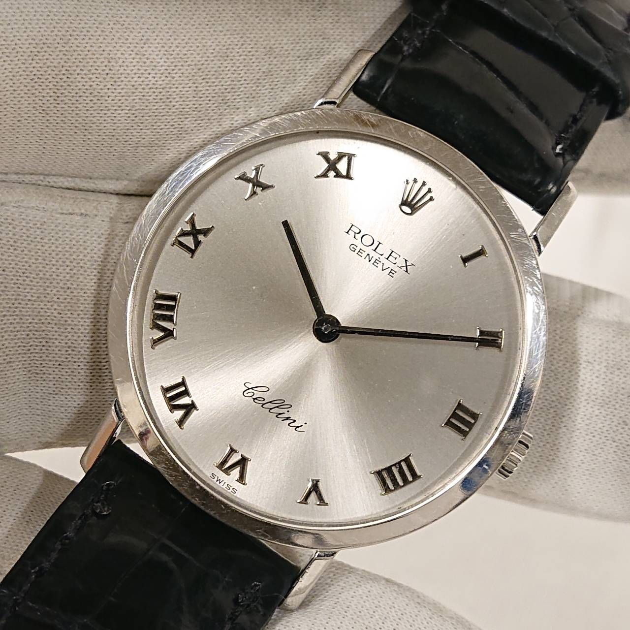 ROLEX　4112　CELLINI　Hand-Winding　ロレックス チェリーニ 手巻き 腕時計 ヴィンテージ メンズ K18WG