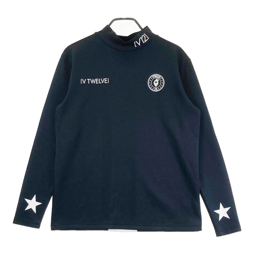 サイズ：L V12 ヴィトゥエルヴ モックネック長袖Tシャツ ブラック系 [240101698382] ゴルフウェア メンズ ストスト